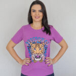 T-SHIRT ROXA <br> TIGRE